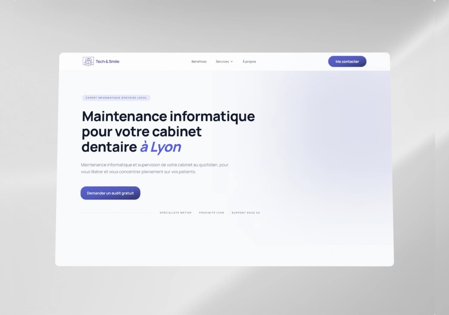 Pages d'acquisition locale créées pour Tech & Smile