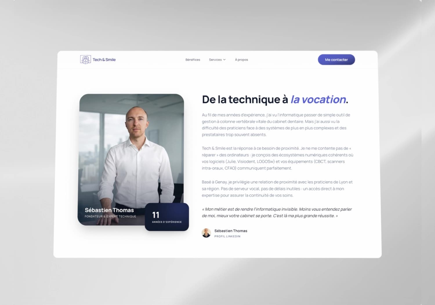 Mise en avant du positionnement humain sur le nouveau site Tech & Smile